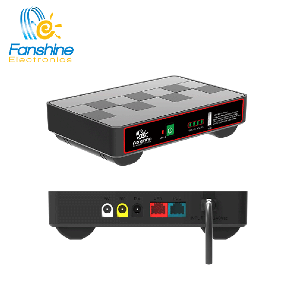 2023 Portable New Product 12000mAh Mini UPS With POE 15Hours Working Time 5V 9V 12V 24V Mini DC UPS For Wifi Router